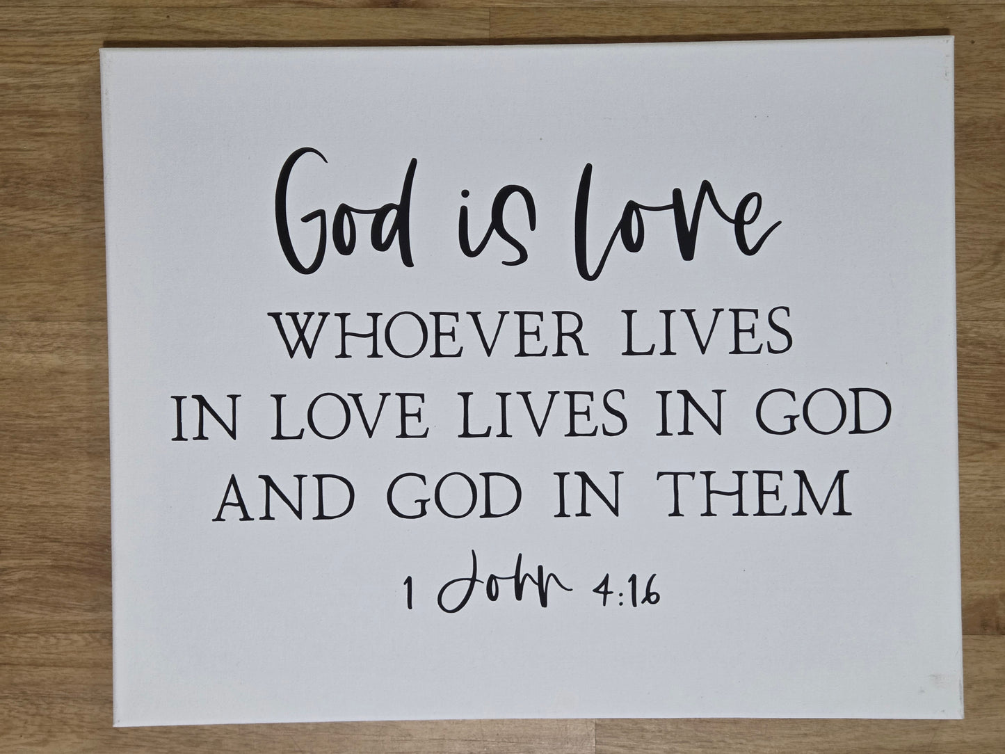 God is Love - Canvas