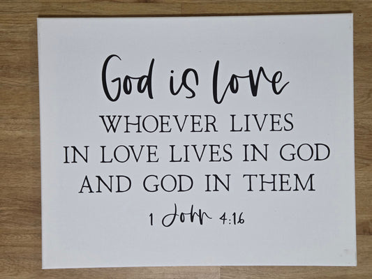 God is Love - Canvas
